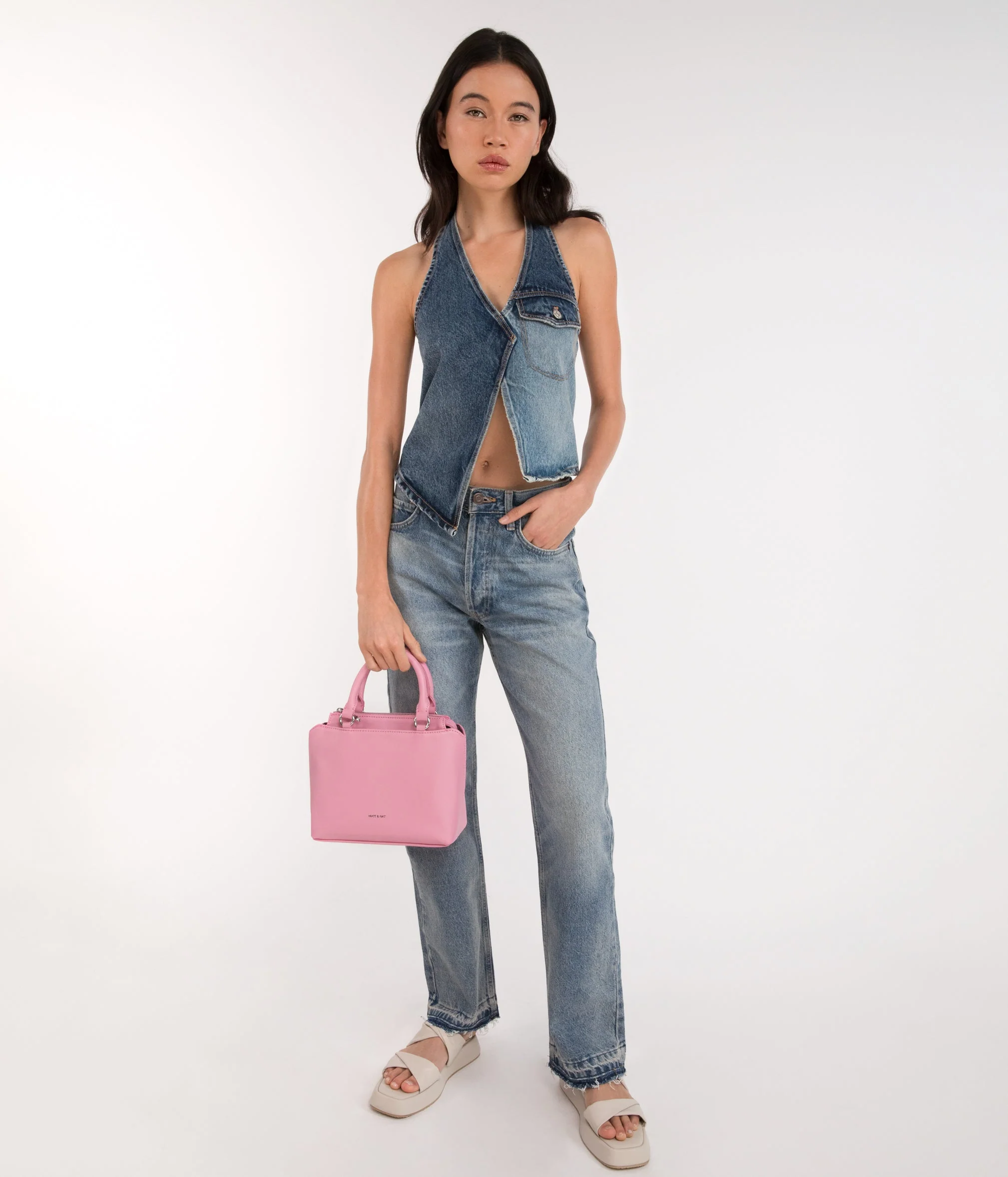 ATHENA Small Vegan Satchel - Sol - Image 3