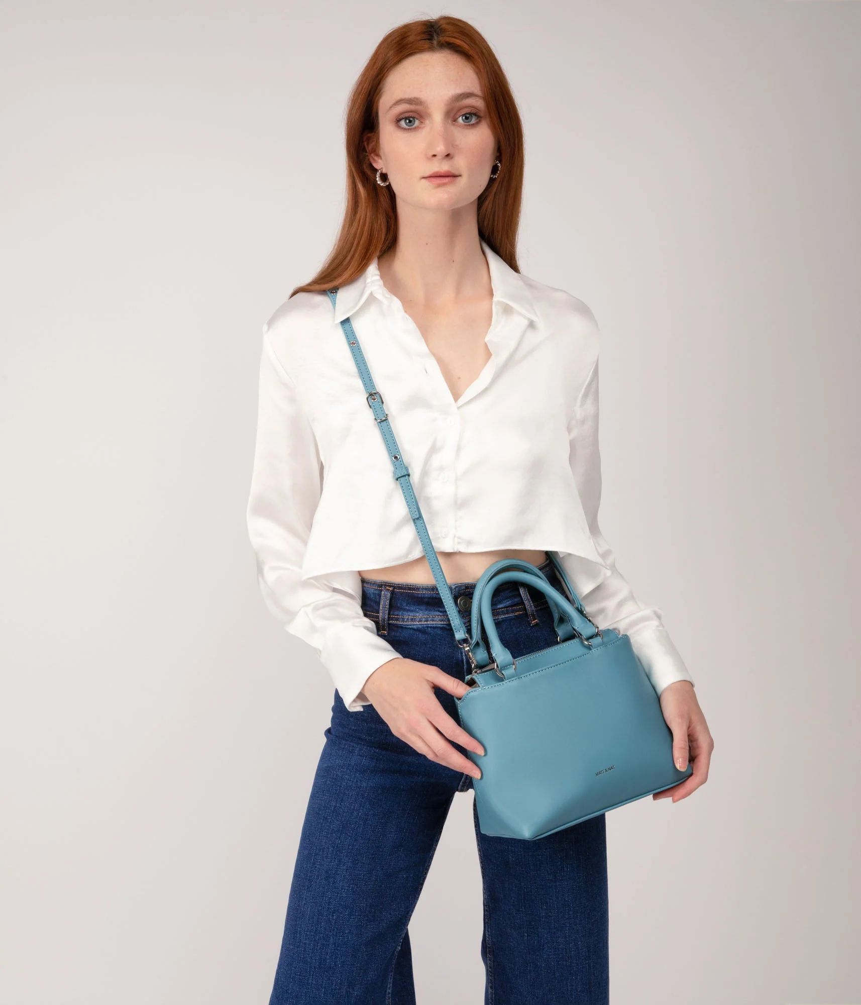 ATHENA Small Vegan Satchel - Sol - Image 9