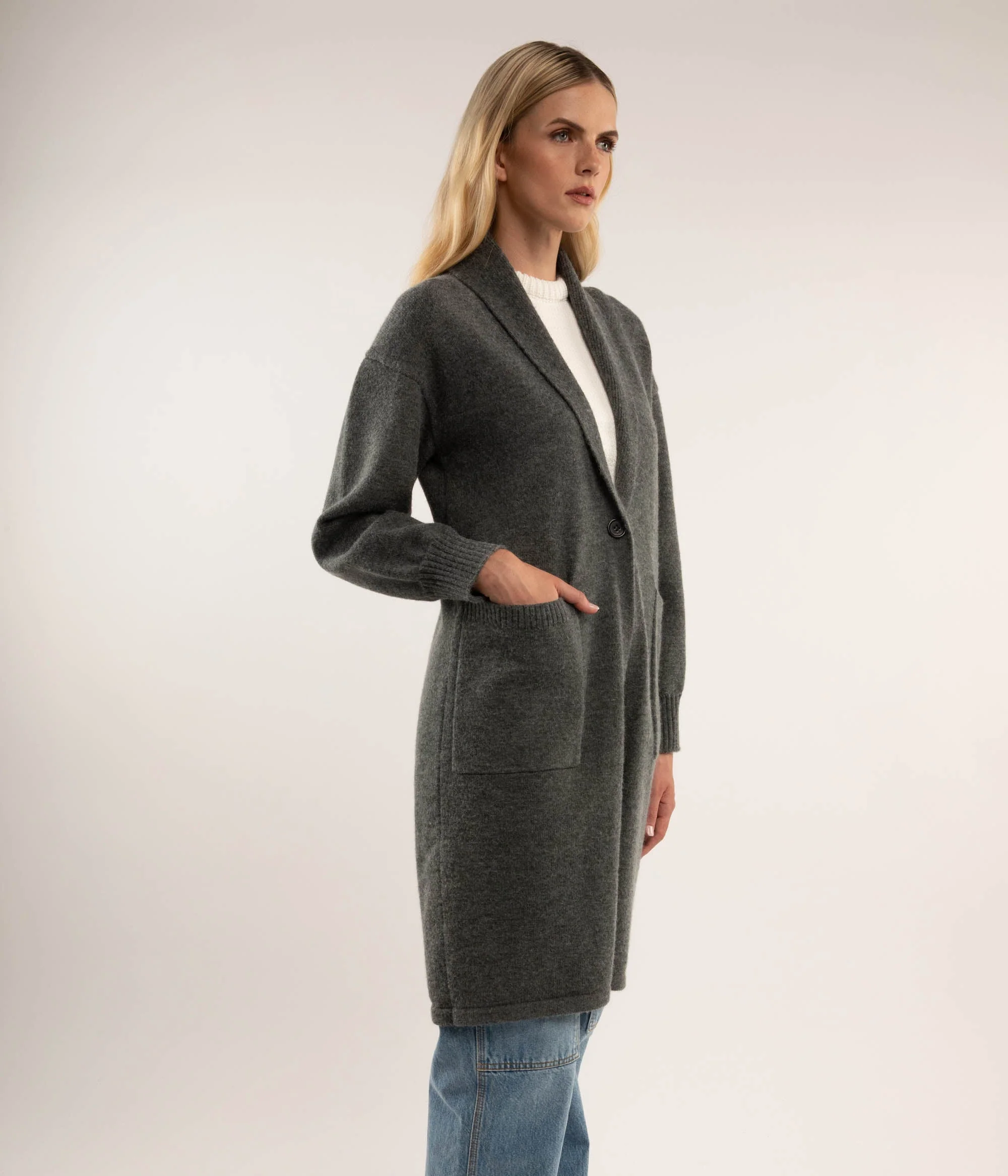 NESS Knee-Length Cardigan - Image 3